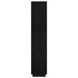 NNEVL Book Cabinet/Room Divider Black 80x35x167 cm Solid Pinewood
