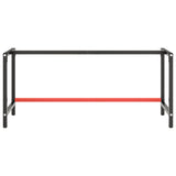NNEVL Work Bench Frame Matte Black and Matte Red 180x57x79 cm Metal