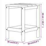 NNEVL Garden Adirondack Table White 38x38x46 cm HDPE