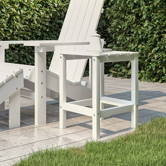 NNEVL Garden Adirondack Table White 38x38x46 cm HDPE
