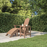 NNEVL Garden Adirondack Table Brown 38x38x46 cm HDPE