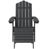 NNEVL Garden Adirondack Chair with Footstool HDPE Anthracite