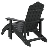 NNEVL Garden Adirondack Chair with Footstool HDPE Anthracite