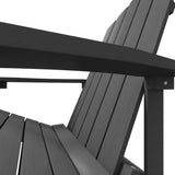 NNEVL Garden Adirondack Chair with Footstool HDPE Anthracite
