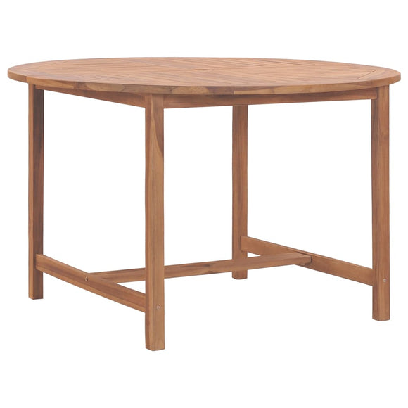 NNEVL Garden Dining Table Ø110x75 cm Solid Wood Teak