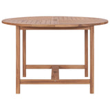 NNEVL Garden Dining Table Ø110x75 cm Solid Wood Teak