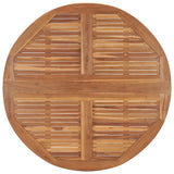 NNEVL Folding Garden Dining Table Ø110x75 cm Solid Wood Teak