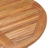NNEVL Folding Garden Dining Table Ø110x75 cm Solid Wood Teak