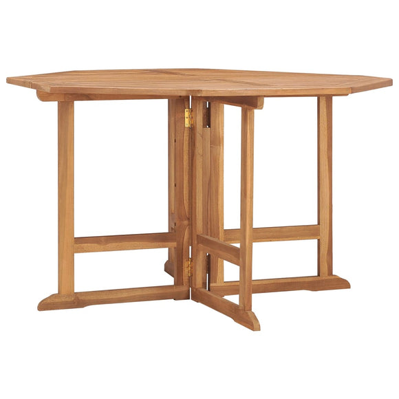 NNEVL Folding Garden Dining Table 110x110x75 cm Solid Wood Teak