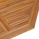 NNEVL Folding Garden Dining Table 110x110x75 cm Solid Wood Teak