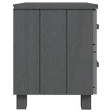 NNEVL Bedside Cabinet Dark Grey 40x35x44.5 cm Solid Wood Pine