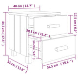 NNEVL Bedside Cabinet Dark Grey 40x35x44.5 cm Solid Wood Pine