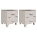NNEVL Bedside Cabinets 2 pcs White 40x35x44.5 cm Solid Wood Pine