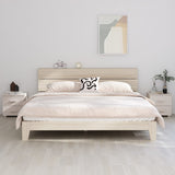 NNEVL Bedside Cabinets 2 pcs White 40x35x44.5 cm Solid Wood Pine