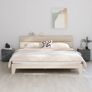 NNEVL Bedside Cabinets 2 pcs Dark Grey 40x35x44.5 cm Solid Wood Pine