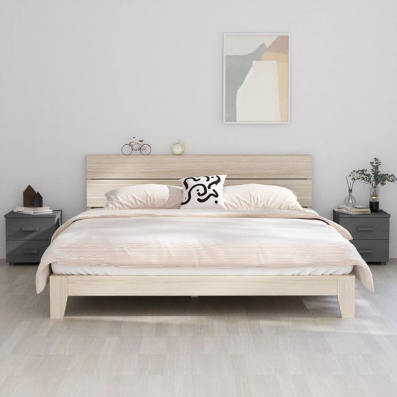 NNEVL Bedside Cabinets 2 pcs Dark Grey 40x35x44.5 cm Solid Wood Pine