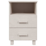NNEVL Bedside Cabinet White 40x35x62 cm Solid Wood Pine