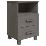 NNEVL Bedside Cabinet Light Grey 40x35x62 cm Solid Wood Pine