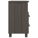 NNEVL Bedside Cabinet Light Grey 40x35x62 cm Solid Wood Pine