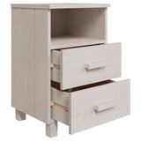 NNEVL Bedside Cabinets 2 pcs White 40x35x62 cm Solid Wood Pine