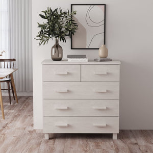 NNEVL Sideboard White 79x40x80 cm Solid Wood Pine
