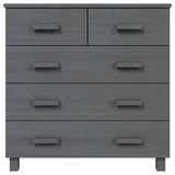 NNEVL Sideboard Dark Grey 79x40x80 cm Solid Wood Pine