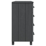 NNEVL Sideboard Dark Grey 79x40x80 cm Solid Wood Pine