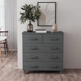 NNEVL Sideboard Dark Grey 79x40x80 cm Solid Wood Pine