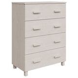 NNEVL Sideboard "HAMAR" White 79x40x103.5 cm Solid Wood Pine