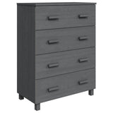 NNEVL Sideboard Dark Grey 79x40x103.5 cm Solid Wood Pine