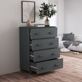 NNEVL Sideboard Dark Grey 79x40x103.5 cm Solid Wood Pine
