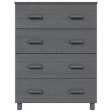 NNEVL Sideboard Dark Grey 79x40x103.5 cm Solid Wood Pine