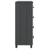 NNEVL Sideboard Dark Grey 79x40x103.5 cm Solid Wood Pine