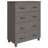 NNEVL Sideboard "HAMAR" Light Grey 79x40x103.5 cm Solid Wood Pine