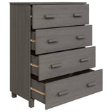 NNEVL Sideboard "HAMAR" Light Grey 79x40x103.5 cm Solid Wood Pine