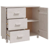 NNEVL Sideboard White 90x40x80 cm Solid Wood Pine