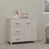 NNEVL Sideboard White 90x40x80 cm Solid Wood Pine