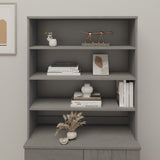 NNEVL Top for Highboard Light Grey 90x30x100 cm Solid Wood Pine
