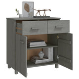 NNEVL Sideboard Light Grey 79x40x80 cm Solid Wood Pine