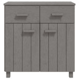 NNEVL Sideboard Light Grey 79x40x80 cm Solid Wood Pine