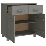 NNEVL Sideboard Light Grey 79x40x80 cm Solid Wood Pine