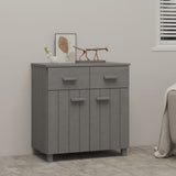 NNEVL Sideboard Light Grey 79x40x80 cm Solid Wood Pine