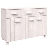 NNEVL Sideboard White 113x40x80 cm Solid Wood Pine