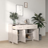 NNEVL Sideboard White 113x40x80 cm Solid Wood Pine