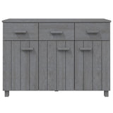 NNEVL Sideboard "HAMAR" Dark Grey 113x40x80 cm Solid Wood Pine