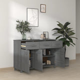 NNEVL Sideboard "HAMAR" Dark Grey 113x40x80 cm Solid Wood Pine