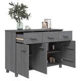 NNEVL Sideboard "HAMAR" Dark Grey 113x40x80 cm Solid Wood Pine
