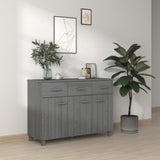 NNEVL Sideboard "HAMAR" Dark Grey 113x40x80 cm Solid Wood Pine