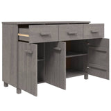 NNEVL Sideboard Light Grey 113x40x80 cm Solid Wood Pine