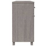 NNEVL Sideboard Light Grey 113x40x80 cm Solid Wood Pine